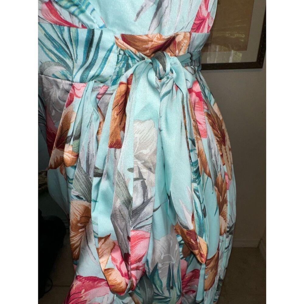 VENUS Maxi Dress Vibrant Floral True Wrap Ruffle Front Size 6 - Picture 8 of 13